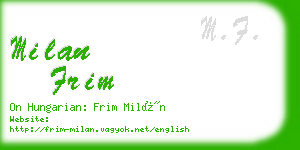 milan frim business card